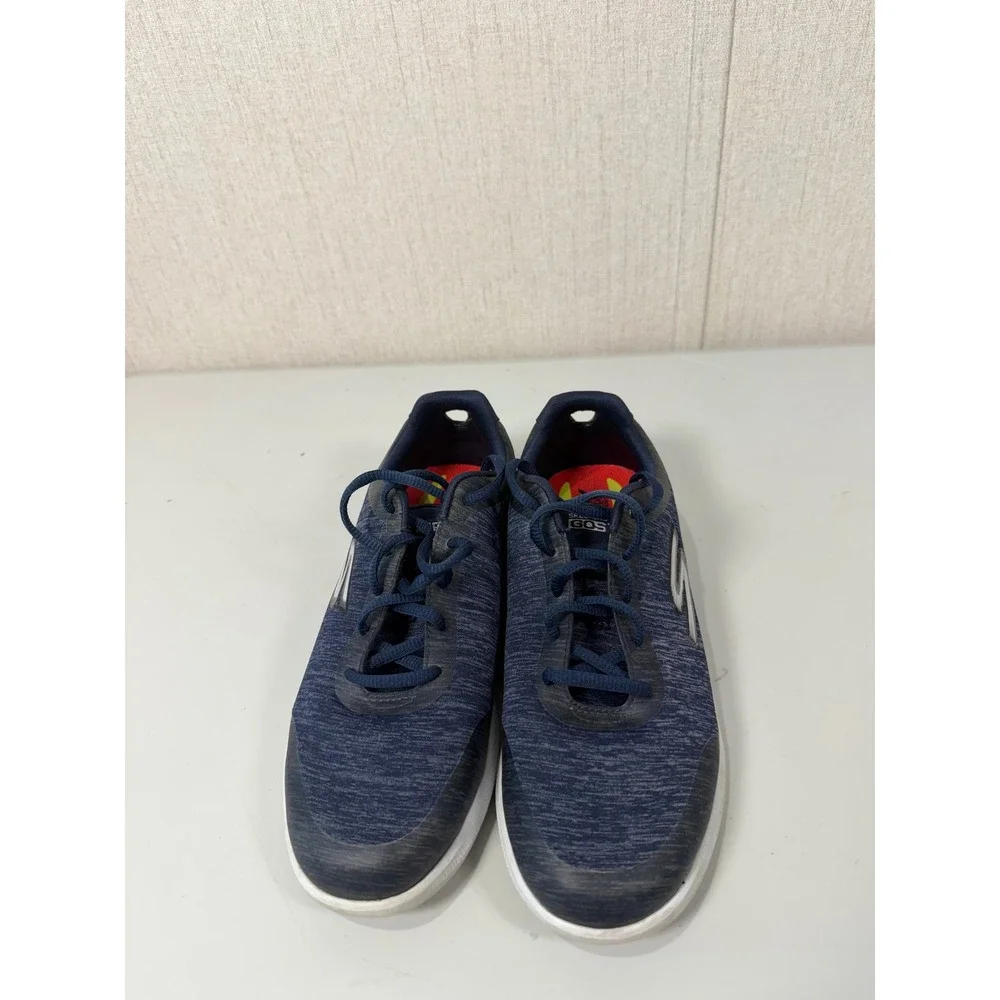 Skechers Go Step Lite Womens Navy Blue Goga Max Walking Shoes Sneakers size 7.5
